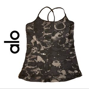 Alo Yoga crossed straps Top with bra